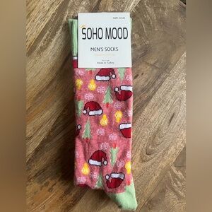 Unisex Santa Hat Printed Christmas Socks